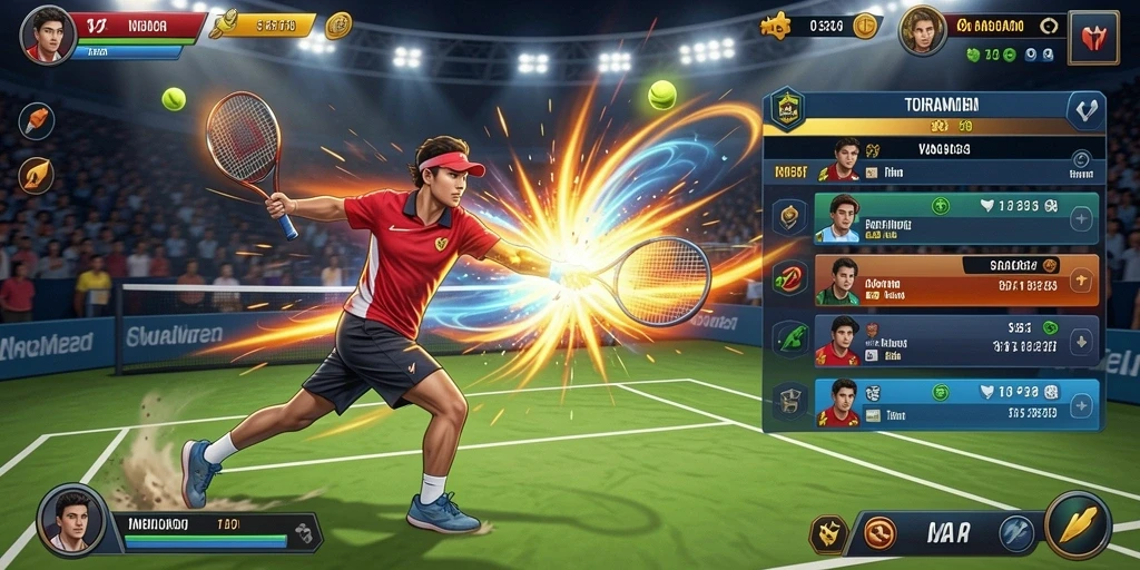 Kompetisi seru dengan pemain lain secara online.