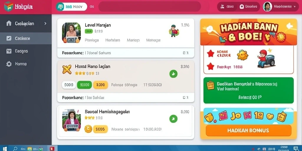 Tema permainan yang beragam dan menarik.