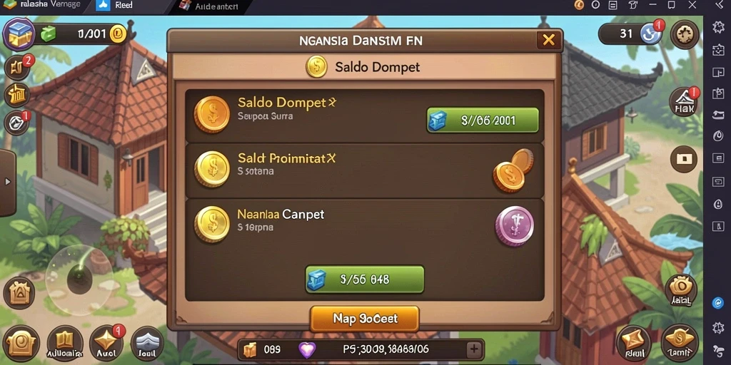 Screenshot dari mode tantangan yang mendebarkan.